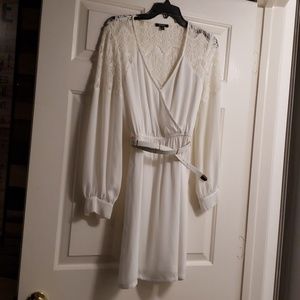 Beautiful all white gold accent dress